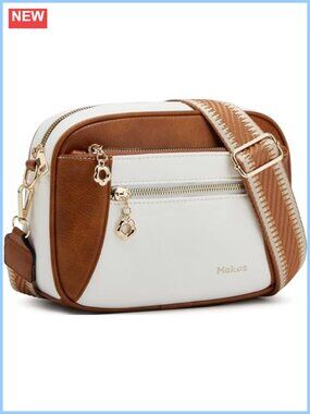 Small PU Leather Crossbody Bag for Women Water Resistant Sling Purse